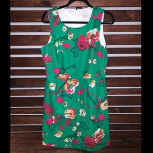 J. Crew Factory Green Floral Dress SZ 10 NWT